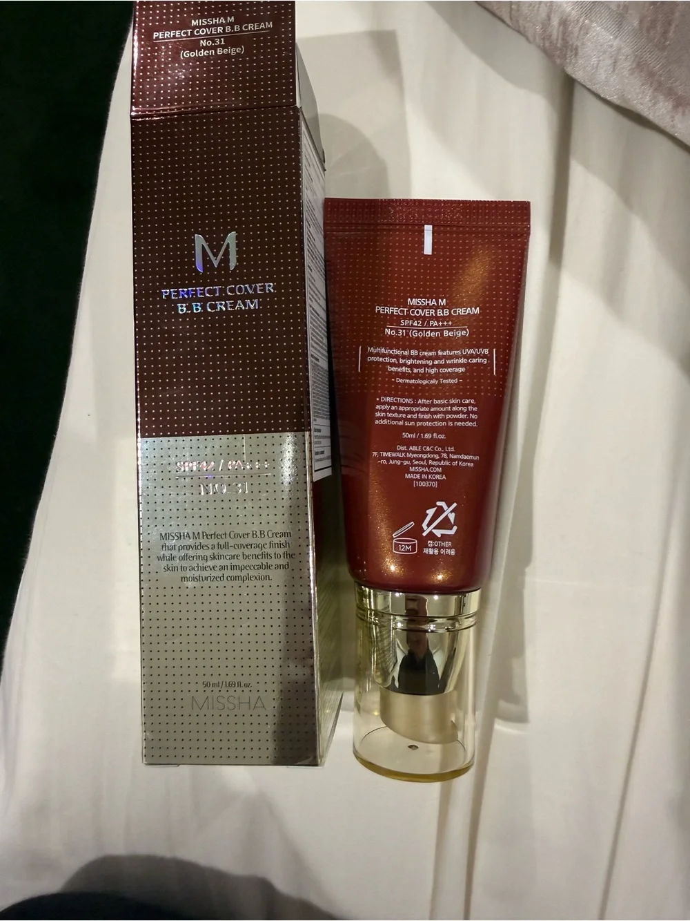 Missha M Perfect Cover B.B Cream - Golden Beige (Brown Packaging)